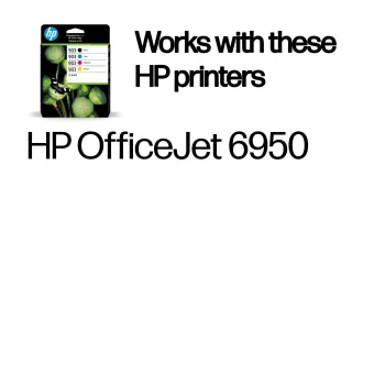 HP 903 4 iepakojums Melns/Ciāns/Magenta/Dzeltens oriģinālās tintes kasetnes