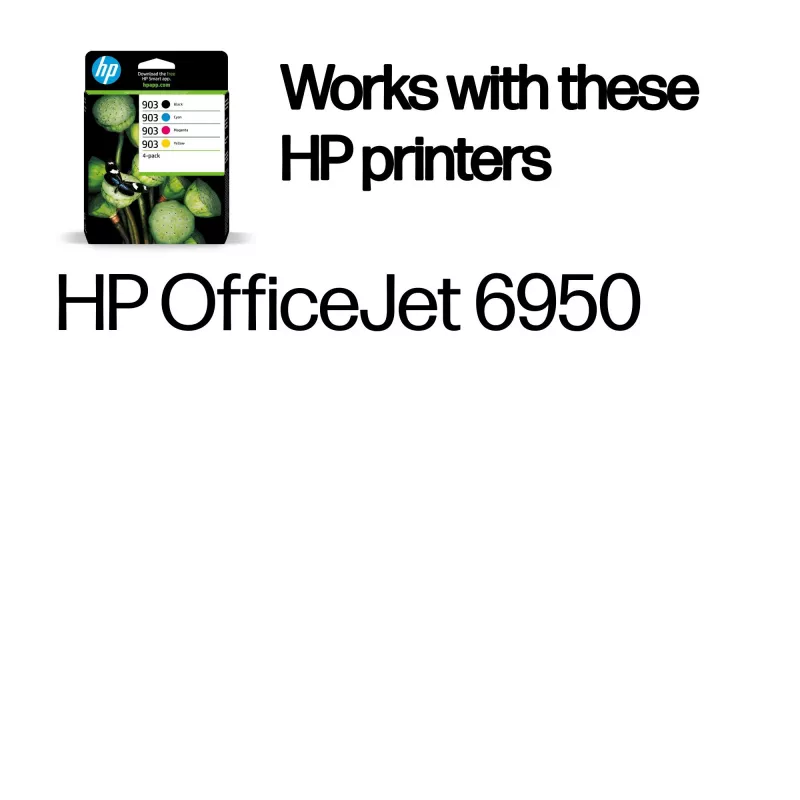 HP 903 4 iepakojums Melns/Ciāns/Magenta/Dzeltens oriģinālās tintes kasetnes