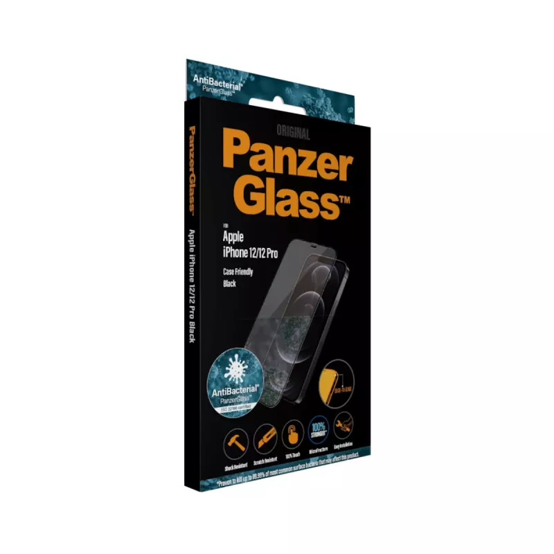 PanzerGlass ® Ekrāna aizsargs iPhone 12 | 12 Pro | No malas līdz malai