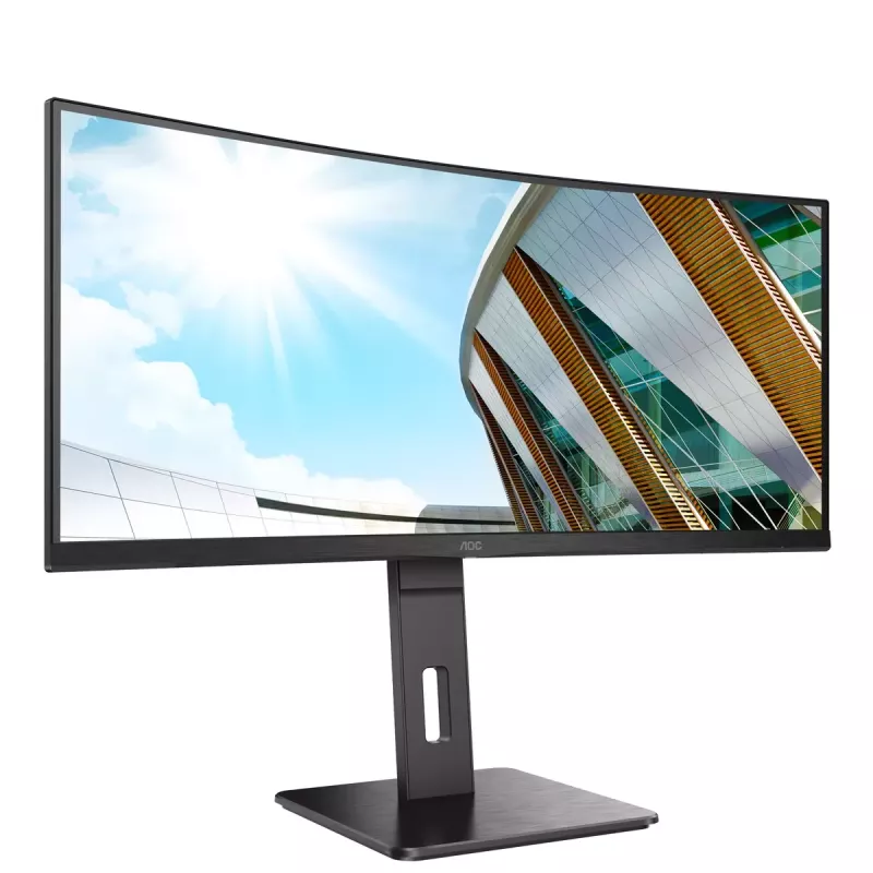 AOC P2 CU34P2A datora monitors 86,4 cm (34 colli) 3440 x 1440 pikseļi Quad HD LED Melns