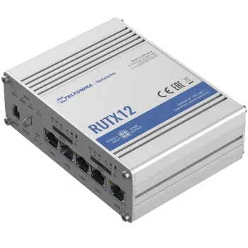 TELTONIKA Rutx12 4G LTE CAT6 divjoslu Wi-Fi industriālais maršrutētājs