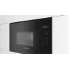 Iebūvējamā solo mikroviļņu krāsns Bosch Serie 6 BFL524MB0 — 800 W, 20 L, grils, skārienvadība un rotācijas vadība, melna