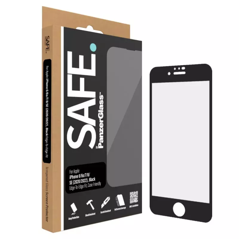PanzerGlass SAFE. by ® Aizsargstikls iPhone 8 | 7 | 6 | 6s | SE (2020/2022) | No malas līdz malai