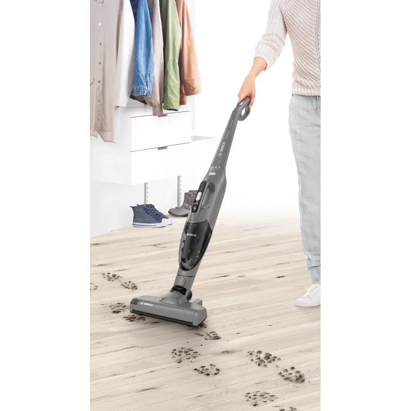 Bosch Serie 2 BBHF214G rokas putekļsūcējs/elektriskā birste 2-in-1 rokas putekļsūcējs Akumulators Sausā tīrīšana Bez maisiņa Pelēks