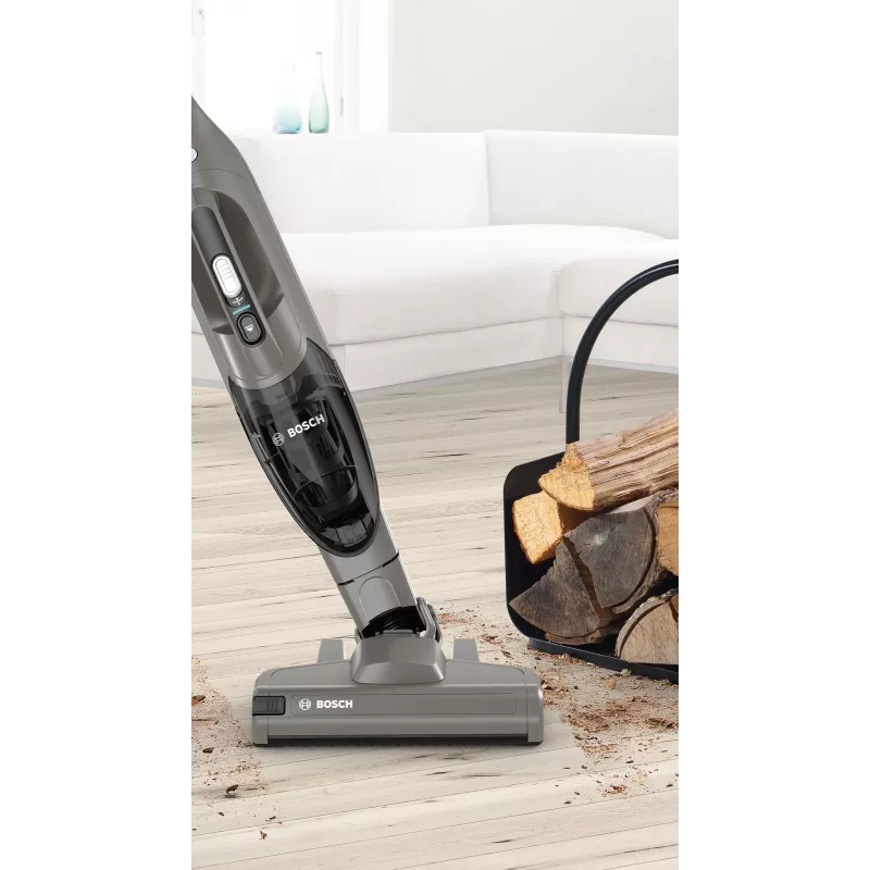 Bosch Serie 2 BBHF214G rokas putekļsūcējs/elektriskā birste 2-in-1 rokas putekļsūcējs Akumulators Sausā tīrīšana Bez maisiņa Pelēks
