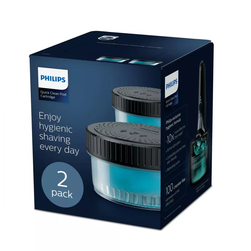 Philips Quick Clean Pod kārtridžs CC12/50 2 gab. iepakojumā tīrīšanas kārtridži elektrisko skuvekļu galviņām