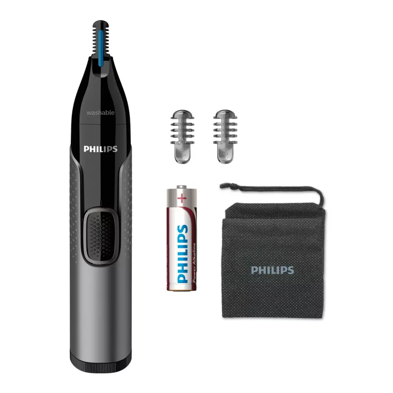 Philips 3000 sērijas deguna trimmeris Nose Trimmer Series 3000 NT3650/16 Mazgājams deguna, ausu un uzacu trimmeris ar 2 ķemmēm