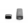 DIGITUS Combo karšu lasītāja centrmezgls (USB-C+USB 3.0) 1x SD, 1x MicroSD, 1x USB 3.0, pelēks
