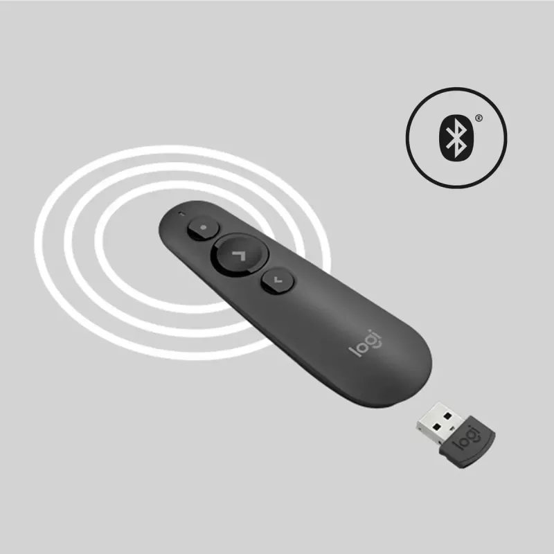 LOGITECH R500s lāzera prezentācijas tālvadības pults, grafīta krāsa