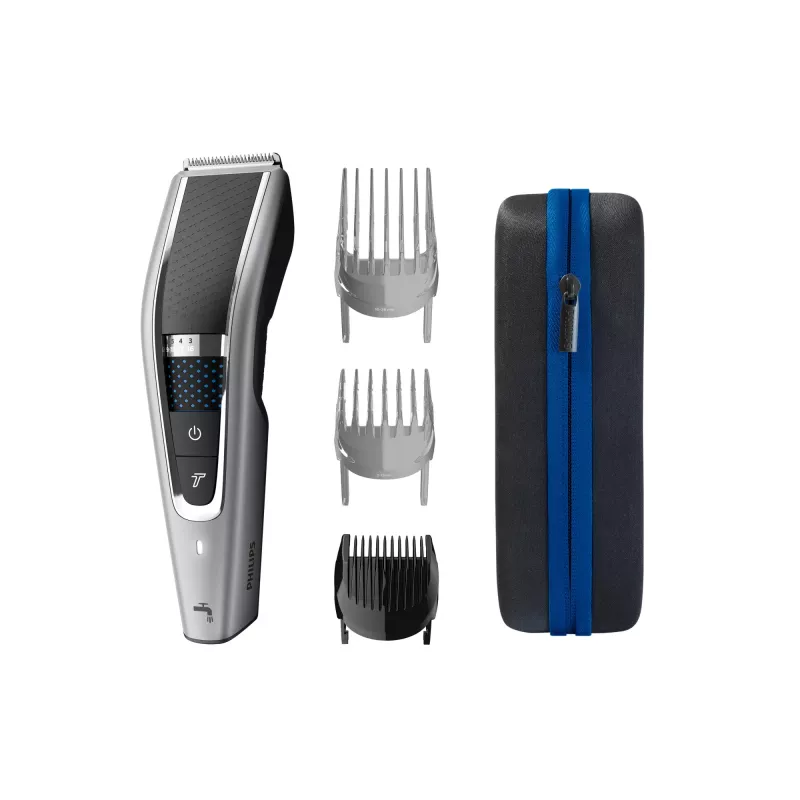 Matu griezējs Philips 5000 series HC5650/15 — bezvadu, Li-Ion akumulators, 90 min, 28 garuma pakāpes (0,5–28 mm), 41 mm nerūsējošā tērauda asmeņi
