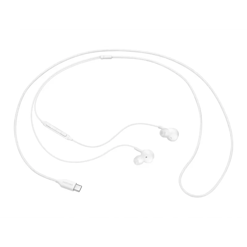 Vadu iebūvētas ausīs ievietojamas austiņas Samsung EO-IC100, binaurālas, USB Type-C savienotājs, 32 Ω pretestība, 20–20000 Hz, baltas