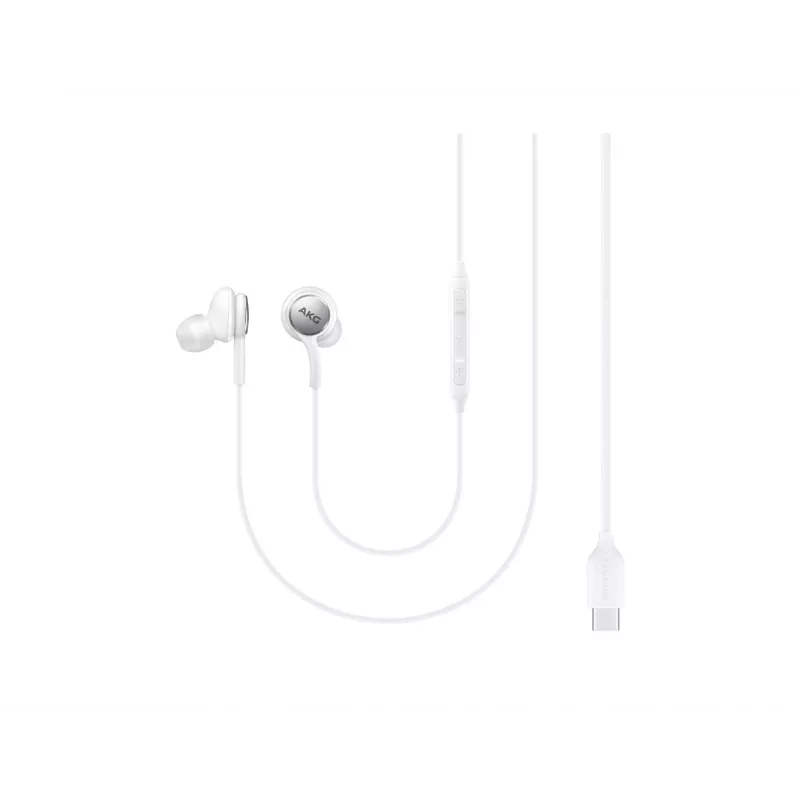 Vadu iebūvētas ausīs ievietojamas austiņas Samsung EO-IC100, binaurālas, USB Type-C savienotājs, 32 Ω pretestība, 20–20000 Hz, baltas
