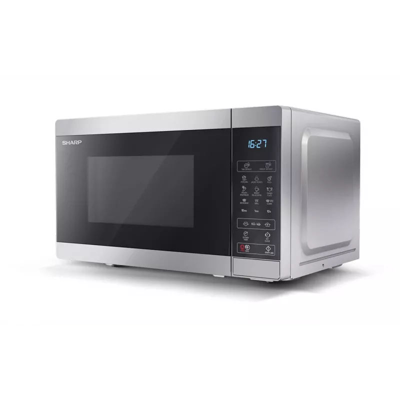Sharp YC-MG02E-S mikroviļņu krāsns Melns, Tērauds Kombinētā mikroviļņu krāsns Novietošana uz galda 20 L 800 W