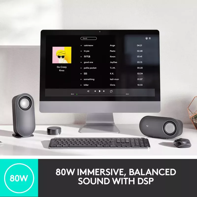 LOGITECH Z407 Bluetooth datora skaļruņi ar zemfrekvences skaļruni un bezvadu vadību
