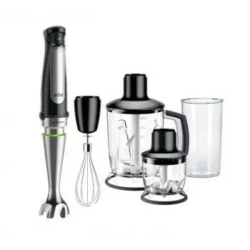 Braun MultiQuick 7 MQ 7045X 1.25 L Iegremdējamais blenderis 1000 W Melns, Nerūsējošais tērauds