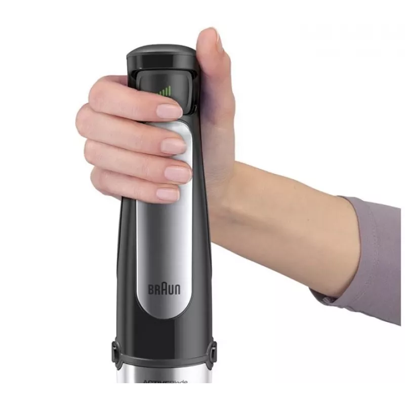 Braun MultiQuick 7 MQ 7045X 1.25 L Iegremdējamais blenderis 1000 W Melns, Nerūsējošais tērauds