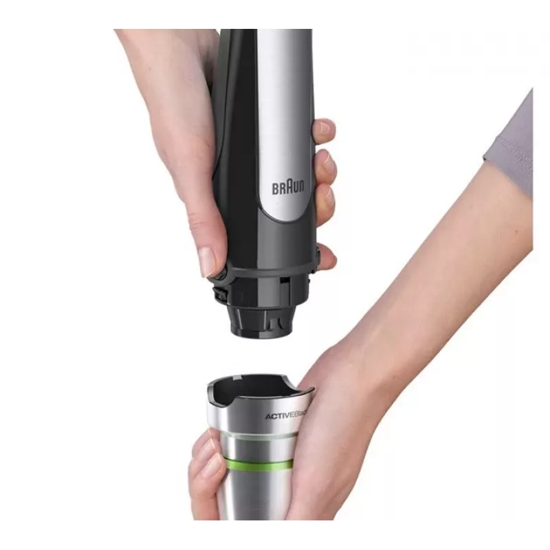 Braun MultiQuick 7 MQ 7045X 1.25 L Iegremdējamais blenderis 1000 W Melns, Nerūsējošais tērauds