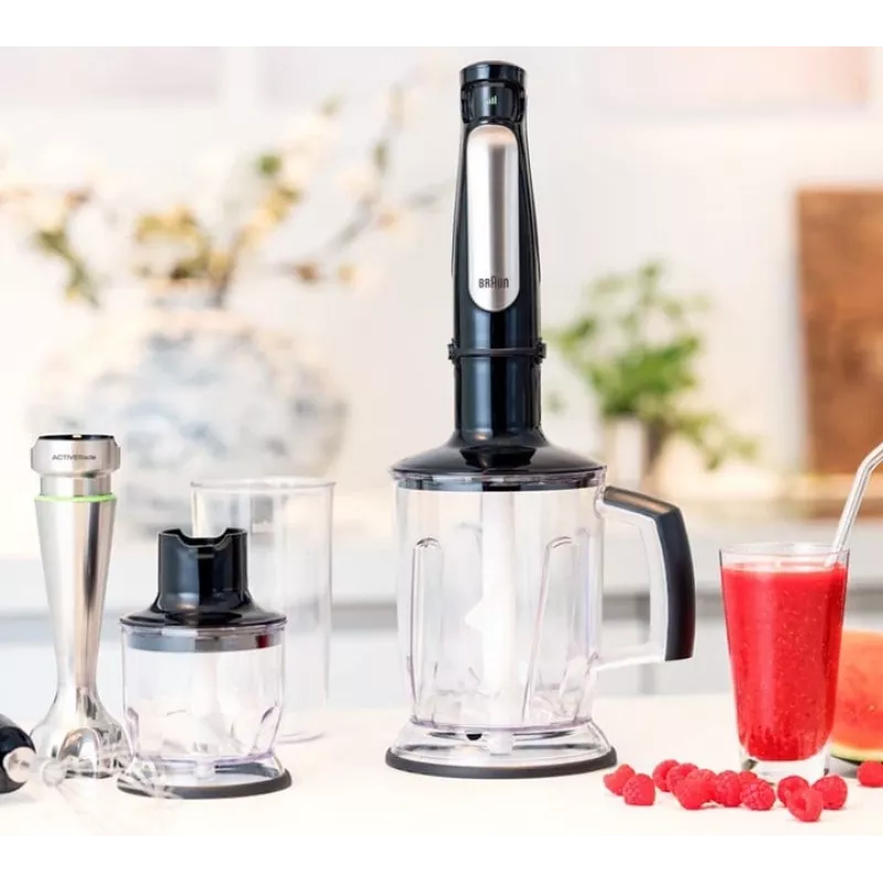 Braun MultiQuick 7 MQ 7045X 1.25 L Iegremdējamais blenderis 1000 W Melns, Nerūsējošais tērauds
