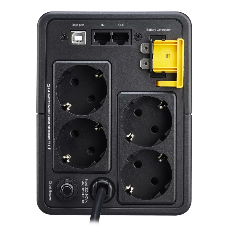 APC Back-UPS, 750VA, Tower, 230V, 4x CEE 7/7 Schuko ligzdas, AVR
