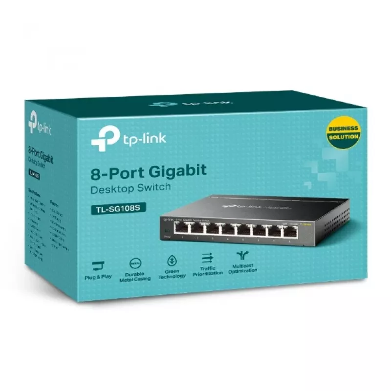 Tīkla slēdzis TP-Link TL-SG108S 8 portu 10/100/1000Mbps