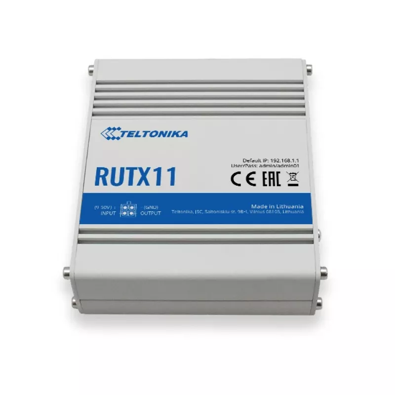 TELTONIKA Rutx11 4g Lte CAT6 divjoslu Wi-Fi industriālais maršrutētājs