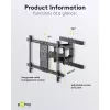 Goobay TV sienas stiprinājums Pro FULLMOTION (L) 60 kg 37–70 collas