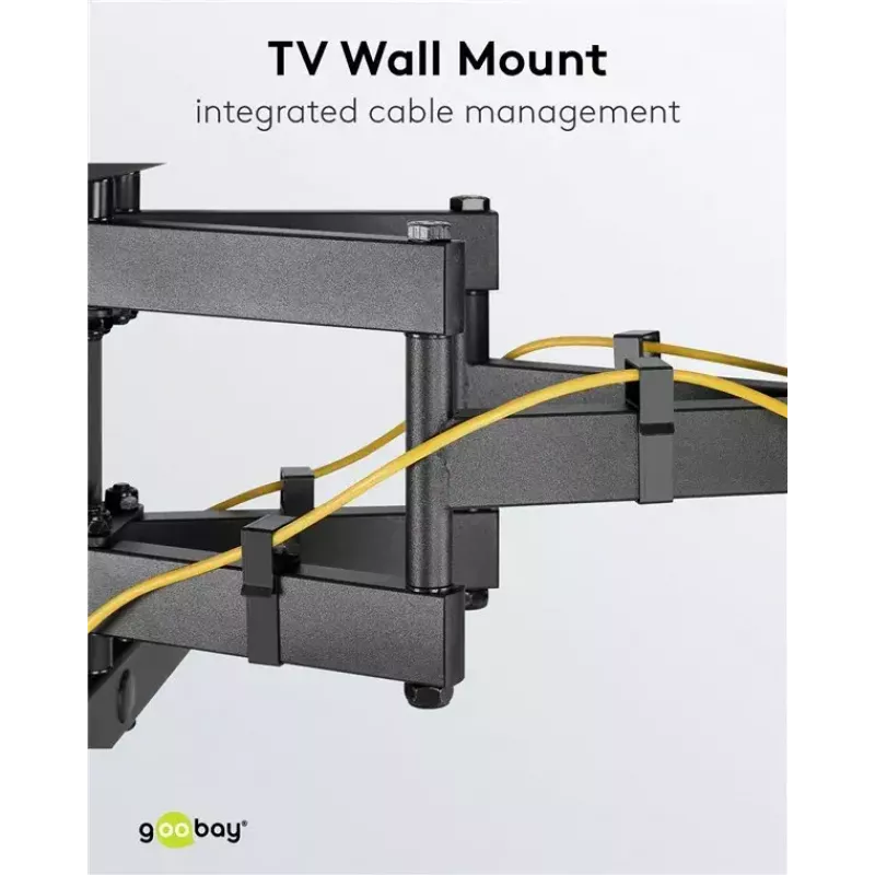 Goobay TV sienas stiprinājums Pro FULLMOTION (L) 60 kg 37–70 collas