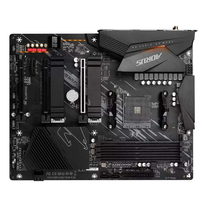 Pamatplate GIGABYTE B550 AORUS ELITE AX V2 ATX, AMD B550, Socket AM4, DDR4, 4 DIMM, Wi‑Fi 6E, 2.5Gb LAN