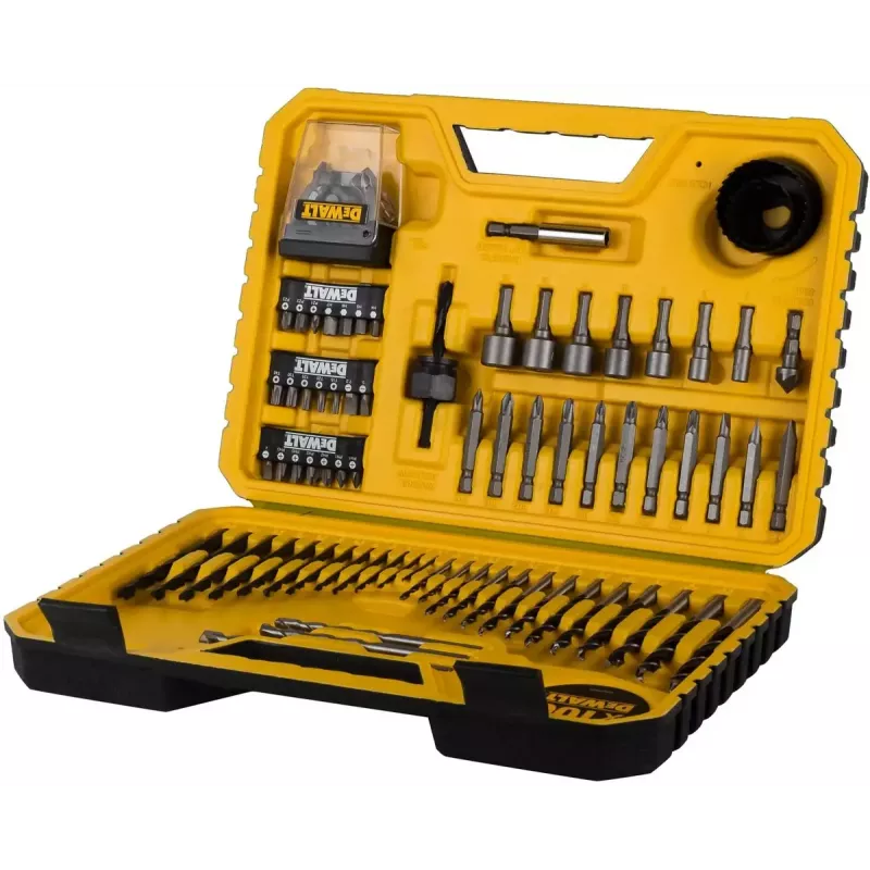Urbju komplekts DeWalt DT71563-QZ — 100 gab. metālam, ietver skrūvgrieža uzgaļus un pārnēsāšanas futrāli