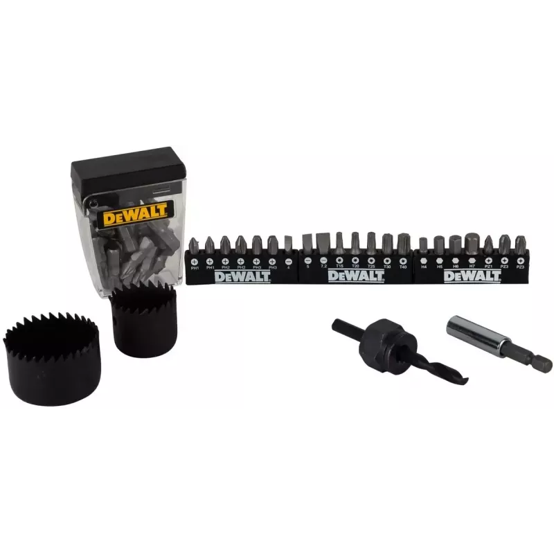 Urbju komplekts DeWalt DT71563-QZ — 100 gab. metālam, ietver skrūvgrieža uzgaļus un pārnēsāšanas futrāli