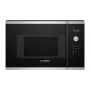 Iebūvējama solo mikroviļņu krāsns Bosch Serie 6 BFL524MS0 — 800 W, 20 L, skārienjutīga vadība, nerūsējošais tērauds/melna