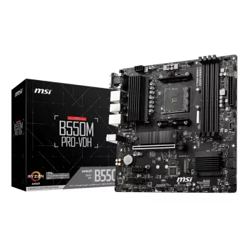 MSI B550M PRO-VDH mātesplate AMD B550 ligzda AM4 micro ATX