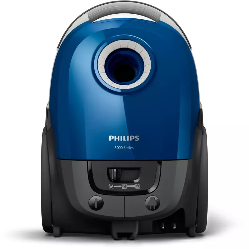 Cilindriskais putekļsūcējs Philips XD3110/09 — 900 W, 3 L putekļu maiss, HEPA filtrācija, teleskopiska metāla caurule