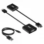 CLUB3D CAC-1302 video kabeļa adapteris 0,5 m HDMI Type A (Standard) VGA (D-Sub) Melns
