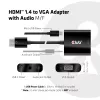 CLUB3D CAC-1302 video kabeļa adapteris 0,5 m HDMI Type A (Standard) VGA (D-Sub) Melns