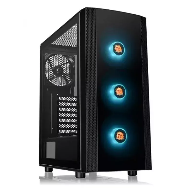 PC korpuss Thermaltake Versa J25 TG RGB Midi Tower Melns