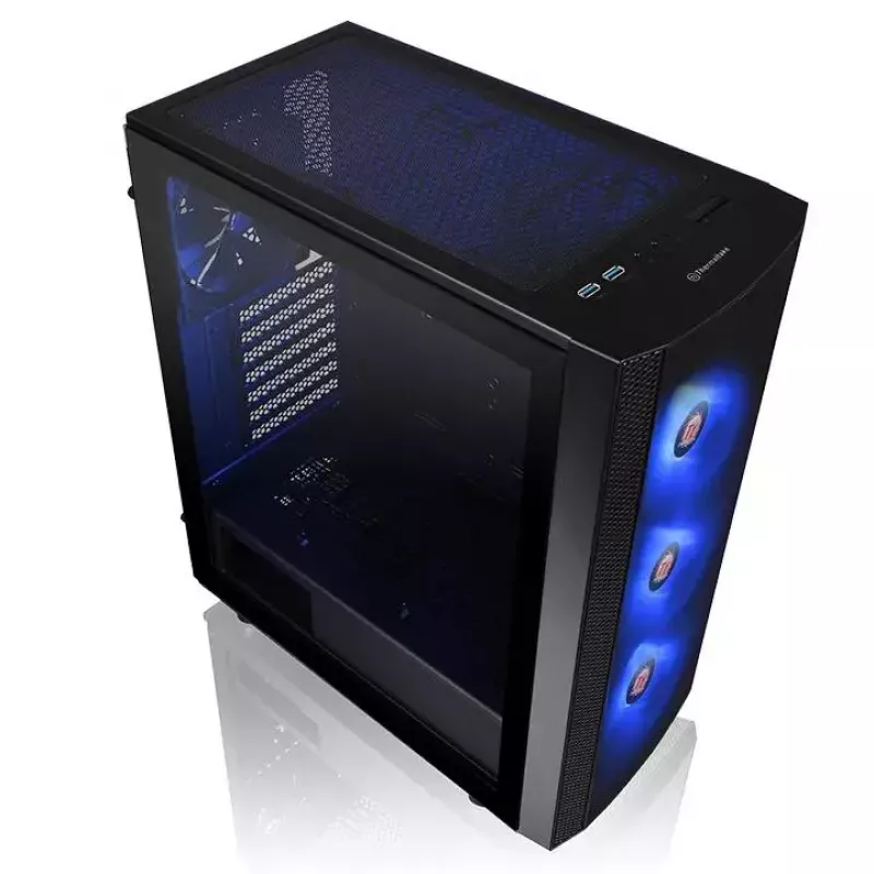 PC korpuss Thermaltake Versa J25 TG RGB Midi Tower Melns