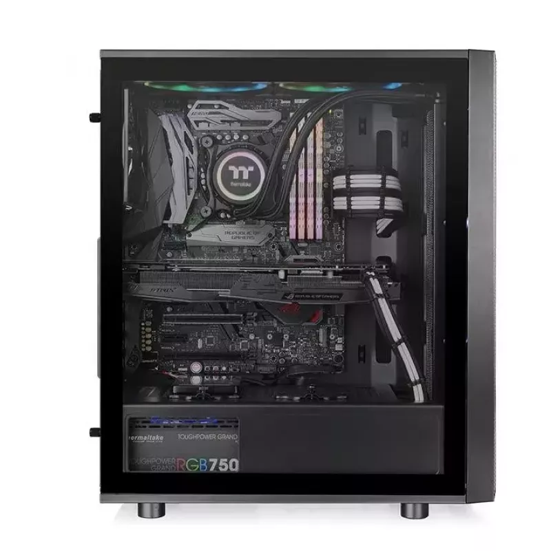 PC korpuss Thermaltake Versa J25 TG RGB Midi Tower Melns