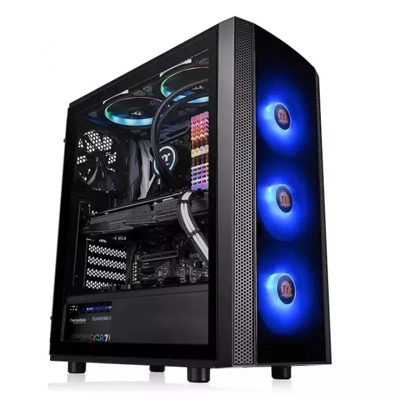 PC korpuss Thermaltake Versa J25 TG RGB Midi Tower Melns