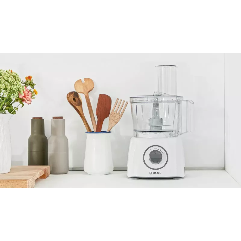 Virtuves kombains Bosch MCM3100W — 800 W, 2,3 L bļoda, 2 ātrumi, turbo, balts