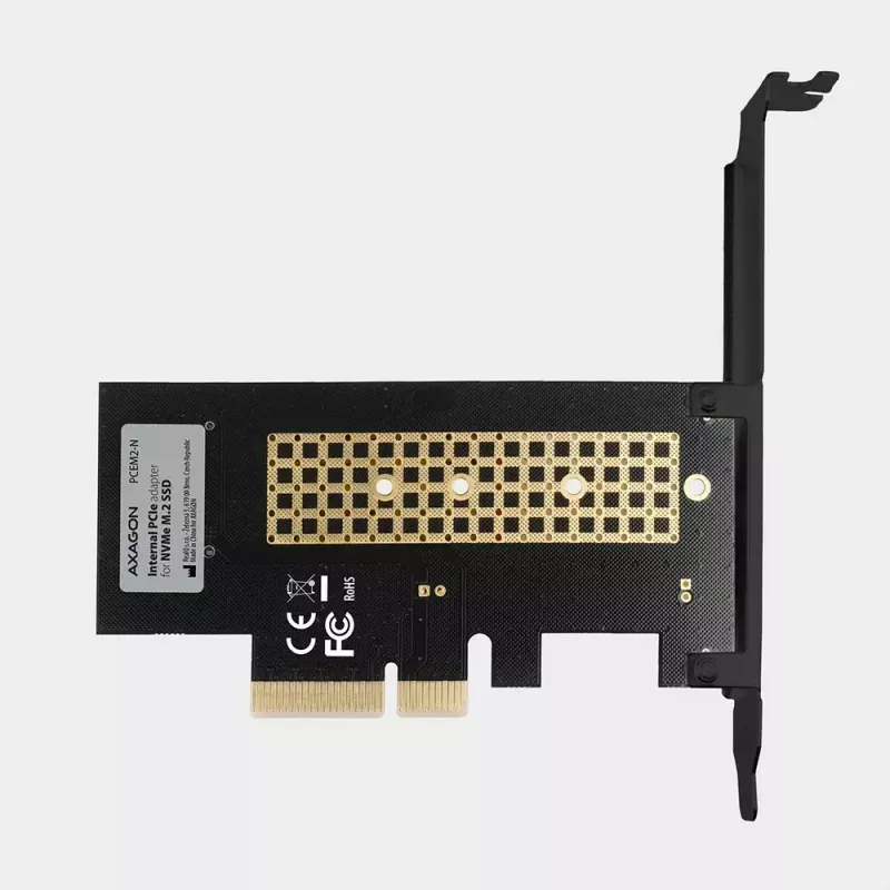 AXAGON ECO PCEM2-N PCIE NVME M.2 adapteris iekšējais adapteris PCI-Express x4 NVMe M.2 SSD cietā diska pievienošanai datoram
