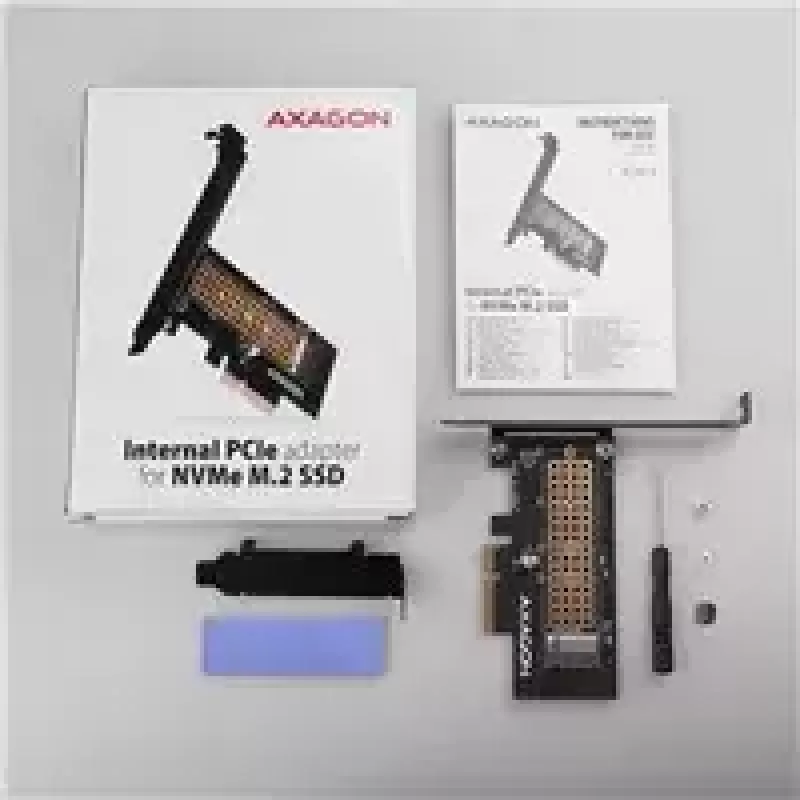 AXAGON ECO PCEM2-N PCIE NVME M.2 adapteris iekšējais adapteris PCI-Express x4 NVMe M.2 SSD cietā diska pievienošanai datoram