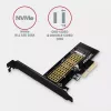 AXAGON ECO PCEM2-N PCIE NVME M.2 adapteris iekšējais adapteris PCI-Express x4 NVMe M.2 SSD cietā diska pievienošanai datoram