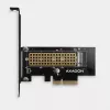 AXAGON ECO PCEM2-N PCIE NVME M.2 adapteris iekšējais adapteris PCI-Express x4 NVMe M.2 SSD cietā diska pievienošanai datoram