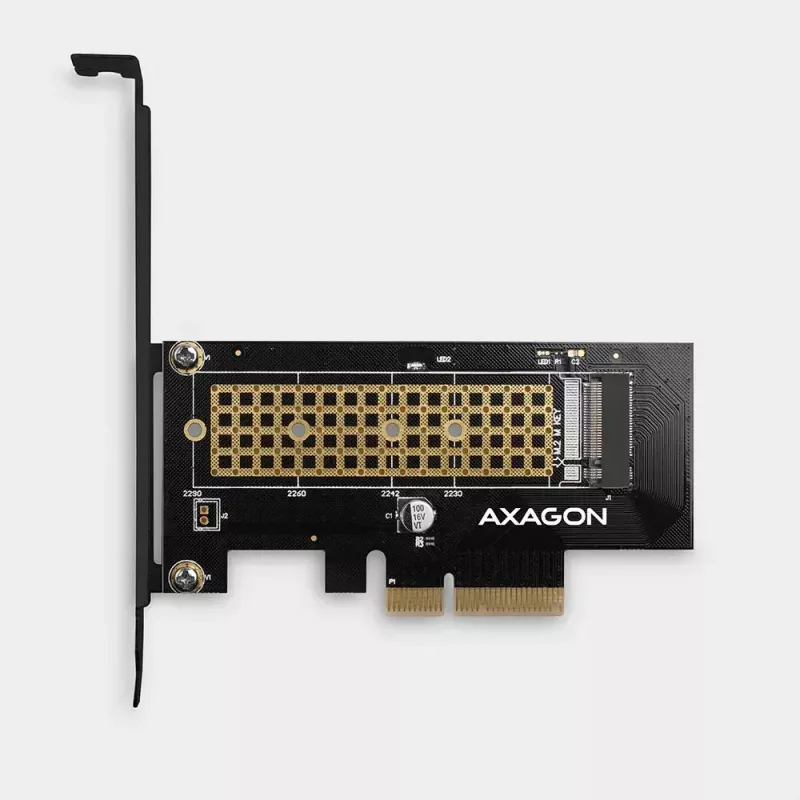 AXAGON ECO PCEM2-N PCIE NVME M.2 adapteris iekšējais adapteris PCI-Express x4 NVMe M.2 SSD cietā diska pievienošanai datoram