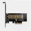 AXAGON ECO PCEM2-N PCIE NVME M.2 adapteris iekšējais adapteris PCI-Express x4 NVMe M.2 SSD cietā diska pievienošanai datoram