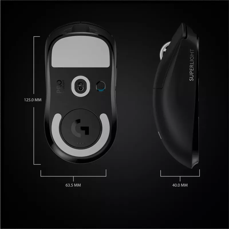 LOGITECH Gaming Mouse - Pro X Superlight Wireless - Melns