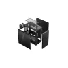 PC korpuss DeepCool MACUBE 110 Midi Tower Melns — microATX/Mini-ITX, rūdīts stikls, atbalsta GPU 320 mm, CPU dzesētāju 165 mm