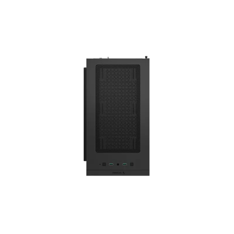 PC korpuss DeepCool MACUBE 110 Midi Tower Melns — microATX/Mini-ITX, rūdīts stikls, atbalsta GPU 320 mm, CPU dzesētāju 165 mm