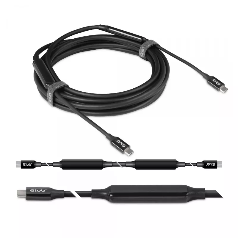 CLUB3D USB 3.2 Gen2 Type C to C Active Bi-directional kabelis 8K60Hz M/M 5m/16.4ft